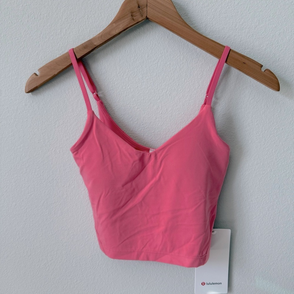 NWT Lululemon Align Cropped Cami Tank A/B Sakura Pink Size 0